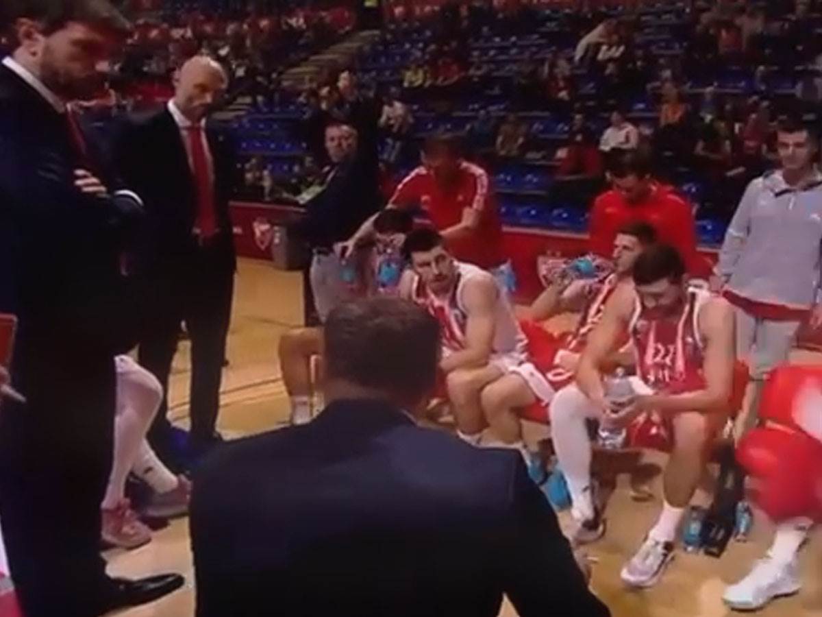  Crvena zvezda je loše ušla u meč šestog kolas ABA lige sa Zadrom, a to je naljutilo trenera crveno-b 