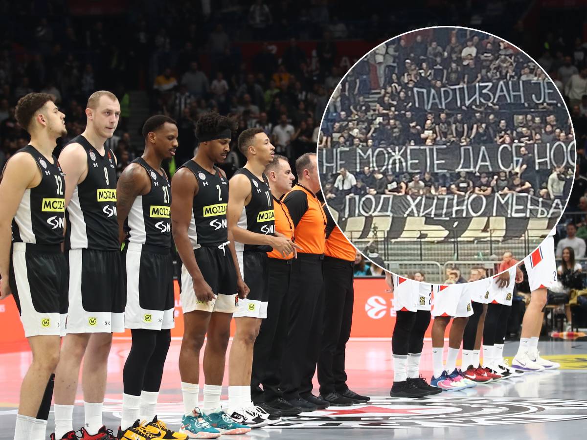 Grobari transparent košarkaši Partizana 
