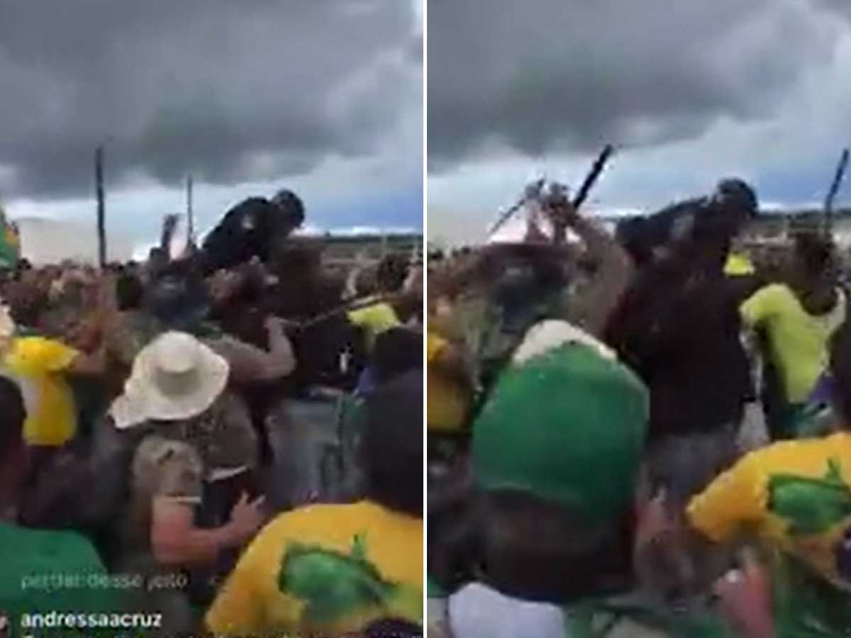  Huligani u Brazilu su toljagama tukli policajca na konju i njegovog preplašenog konja. 