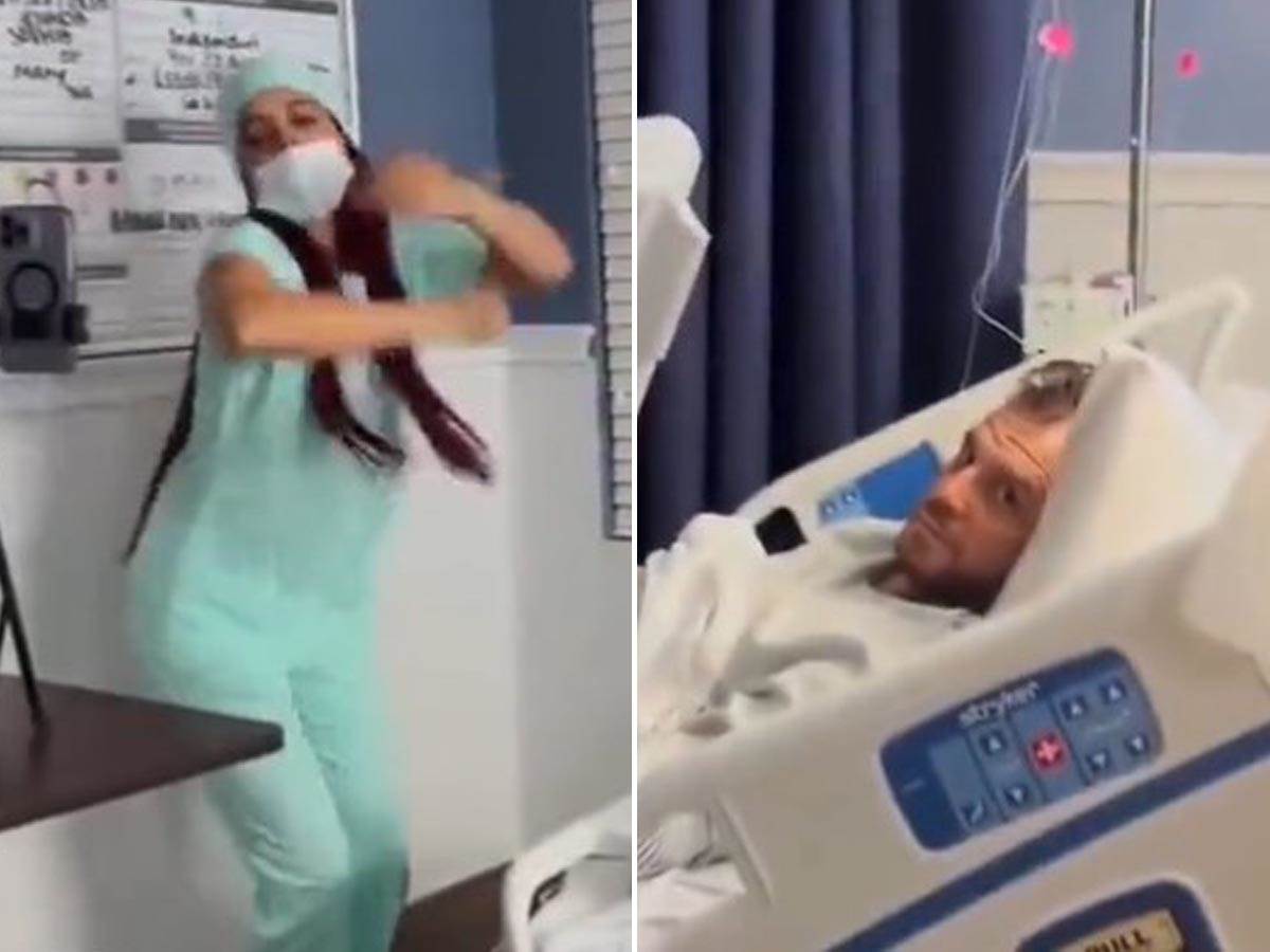  Video na kome mediscinska sestra snima seebe dok đuska uz  TikTok izazov u bolnici zapanjio je sve n 