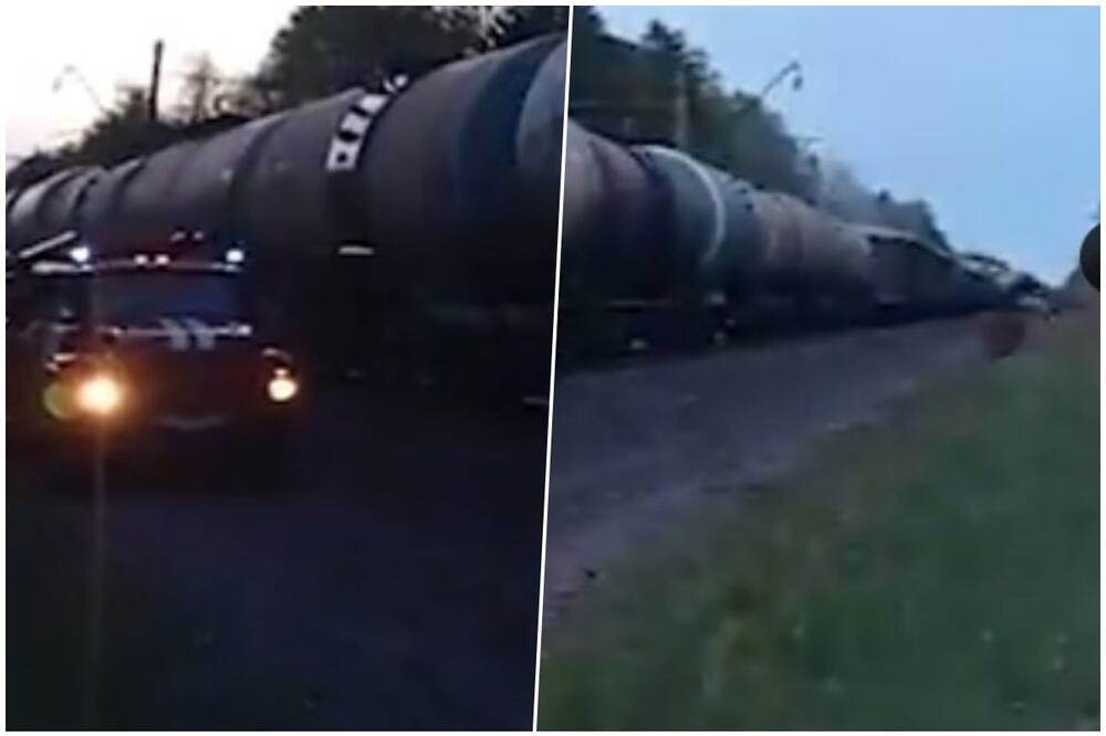  Lokomotiva i vagoni teretnog voza iskočili su iz šina nakon eksplozije u Rusiji 