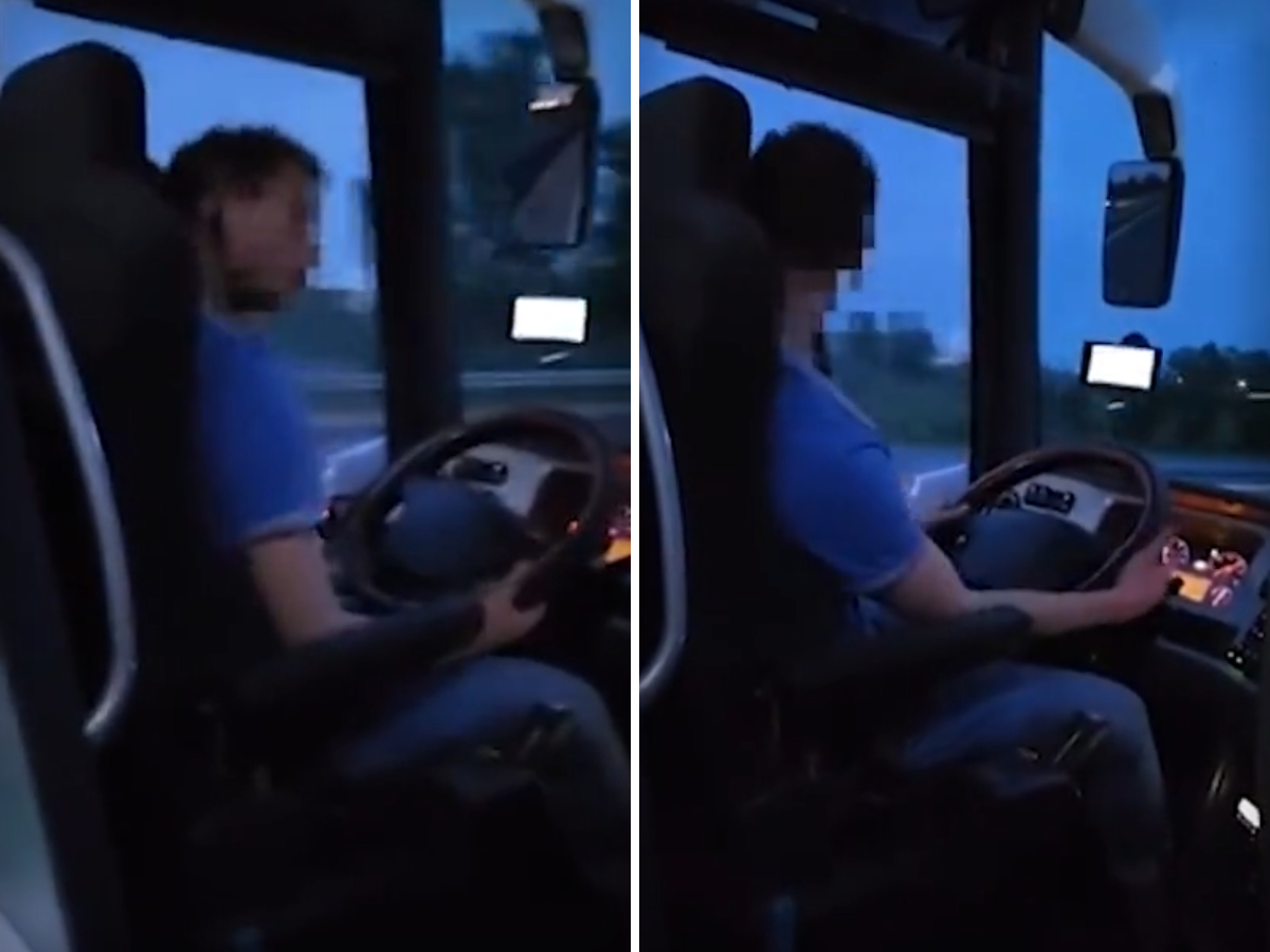  jeziv snimak vozača autobusa 