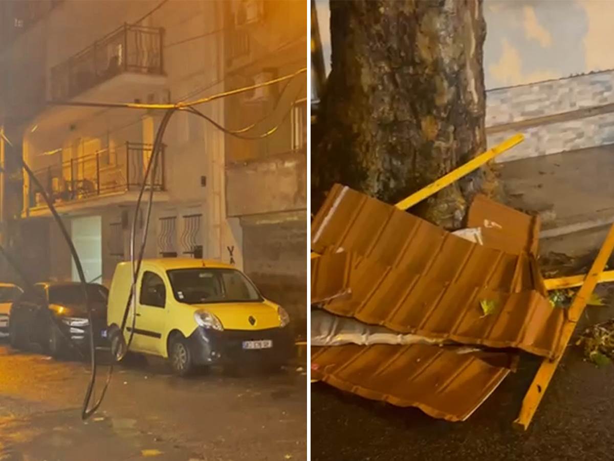  U Beogradu dijelovi krova pali na strujne kablove 