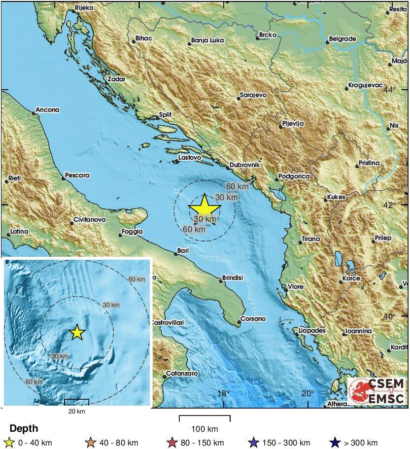  Jak zemljotres pogodio Jadransko more 