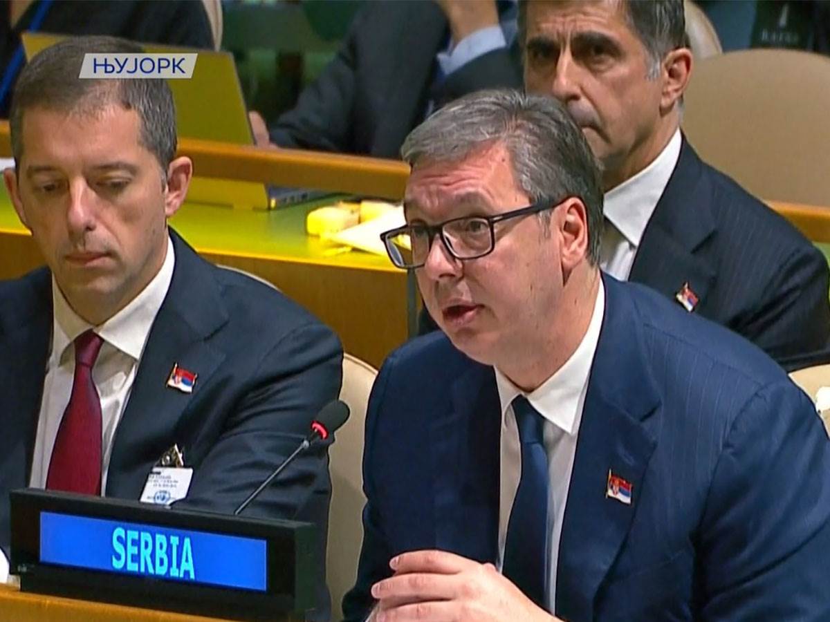  Vučić: Nikad se u Generalnoj skupštini UN nije desilo da glasanje o pitanju genocida nije donijeto 
