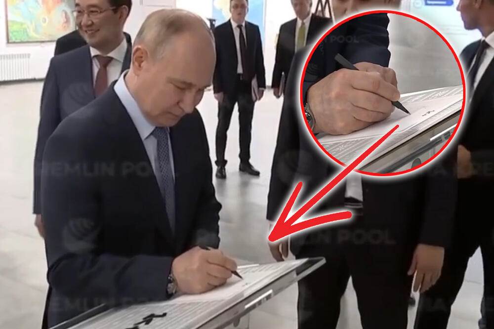  Putinu je prestala olovka sa radom dok je potpisivao, obezbjeđenje se hvatalo za džepove 