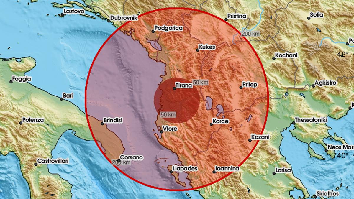  jak zemljotres u Albaniji 