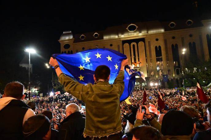  Protesti u Gruziji zbog rezultata glasanja 