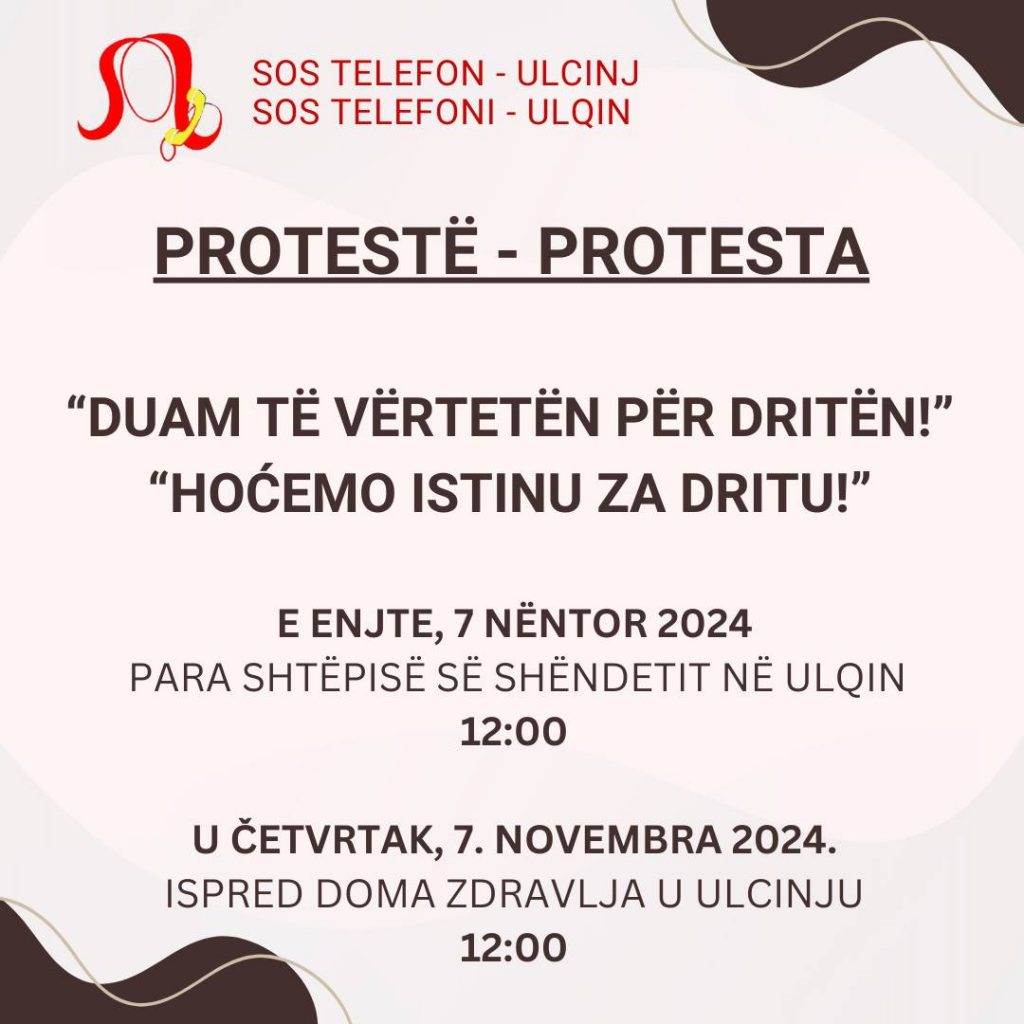  Ulcinj: U četvrtak protest “Hoćemo istinu za Dritu” 