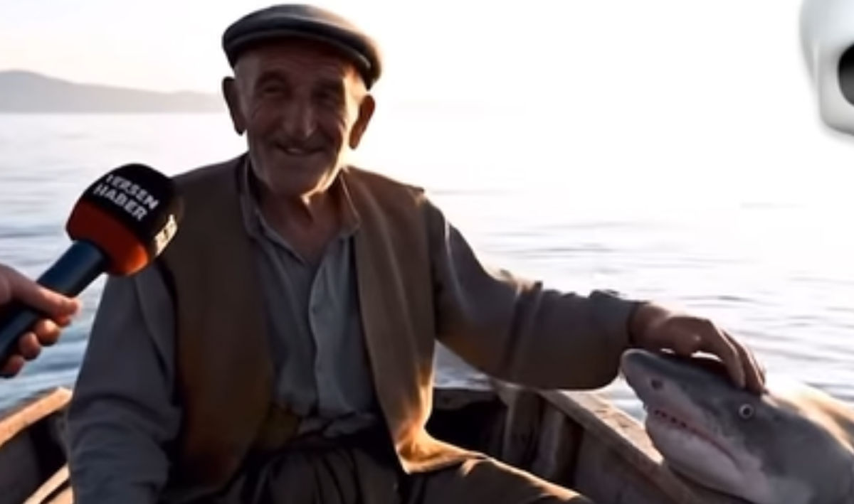  Snimak dede koji mazi ajkulu 