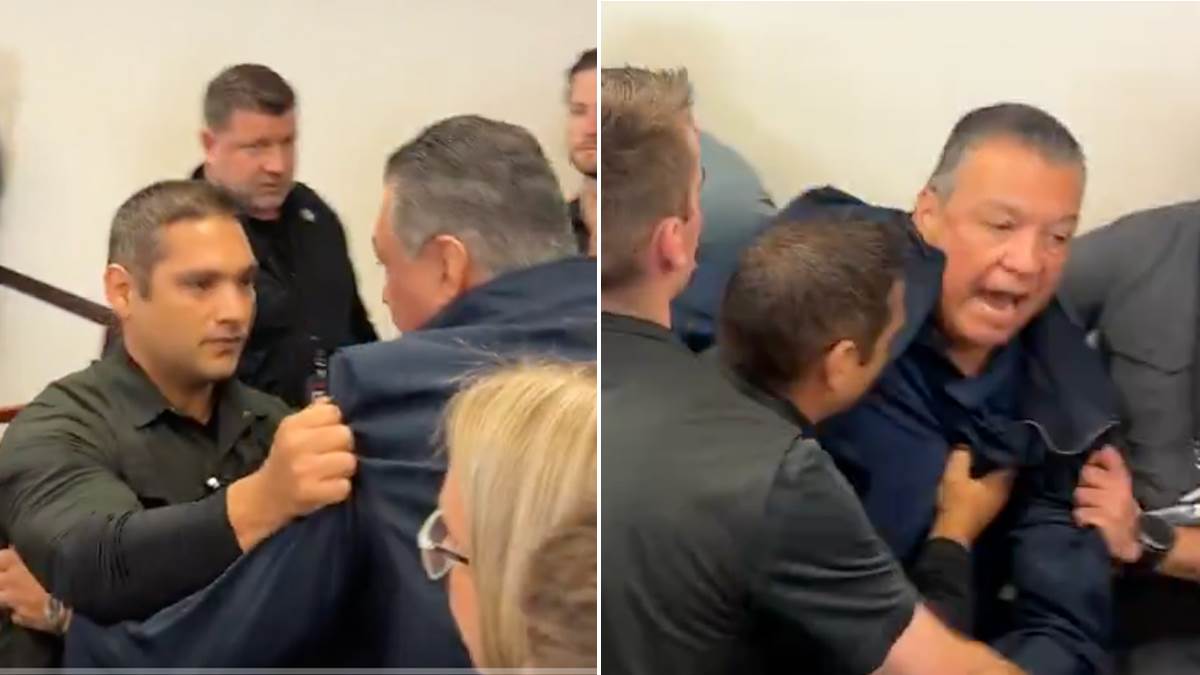  "Ja sam senator, imam pitanje, dalje ruke": Pokušao da postavi pitanje sekretarki, a onda su ga bacili na pod (Video) 