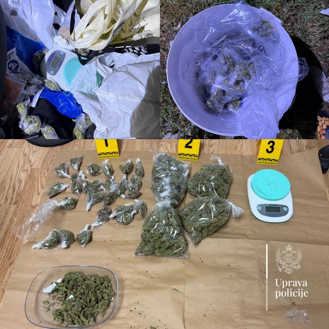  Bar: Uhapšene dvije osobe, oduzeto skoro 600 grama marihuane 