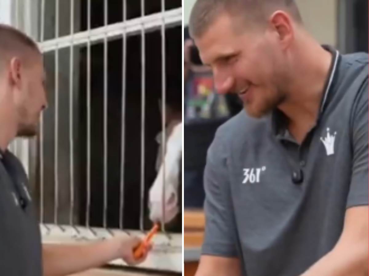  Srpski košarkaš Nikola Jokić družio se sa konjima u Kini. 