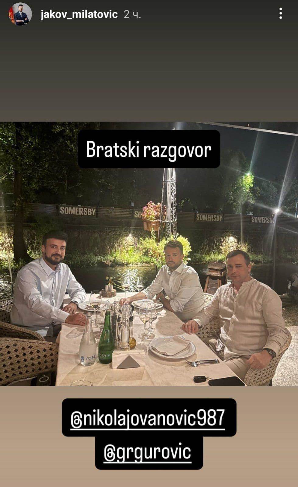  Milatović objavio fotografiju sa Jovanovićem i Grgurovićem 