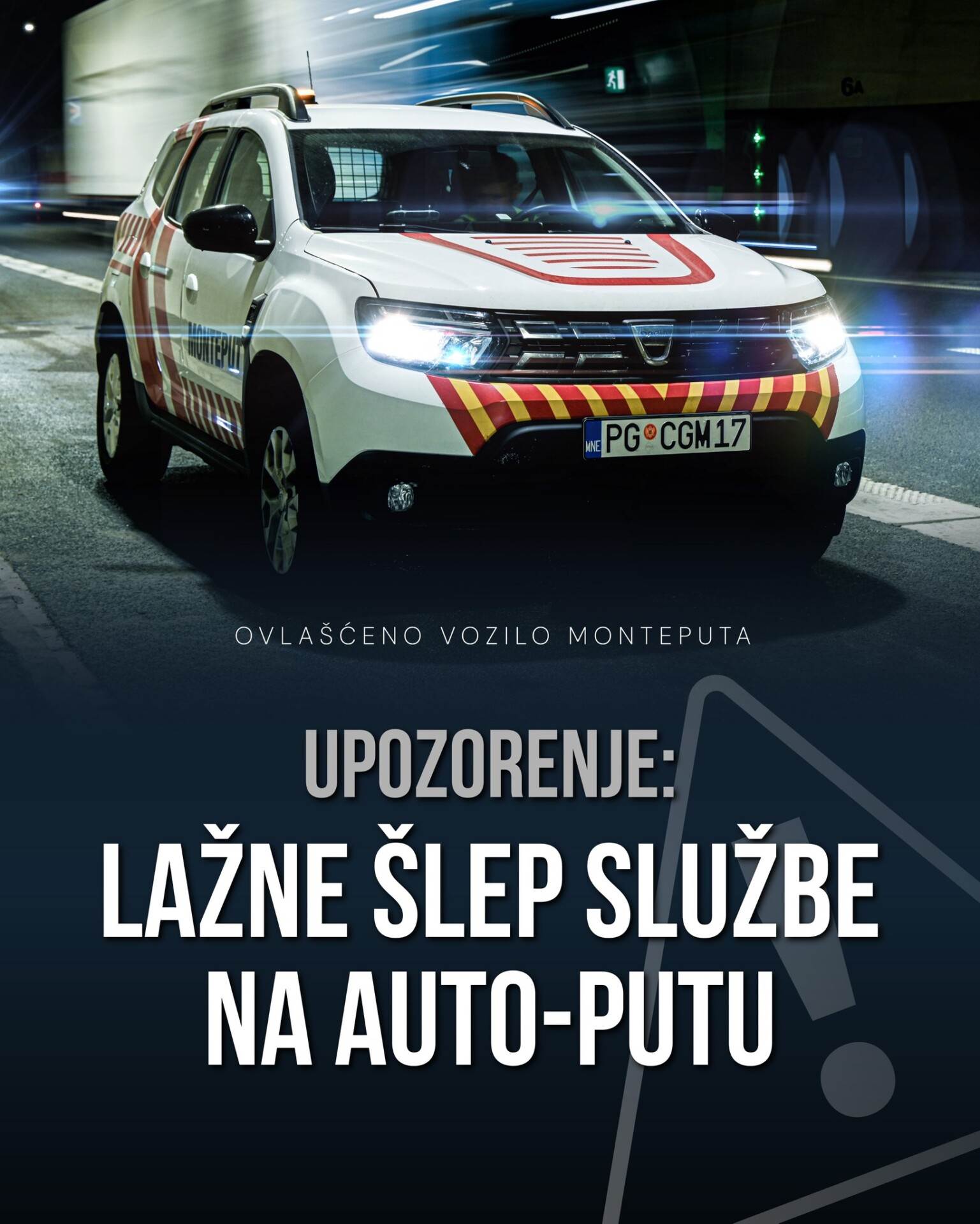  Upozorenje Monteputa: Lažne šlep-službe na auto-putu, koriste rotaciona svjetla, naplaćuju znatno vi 