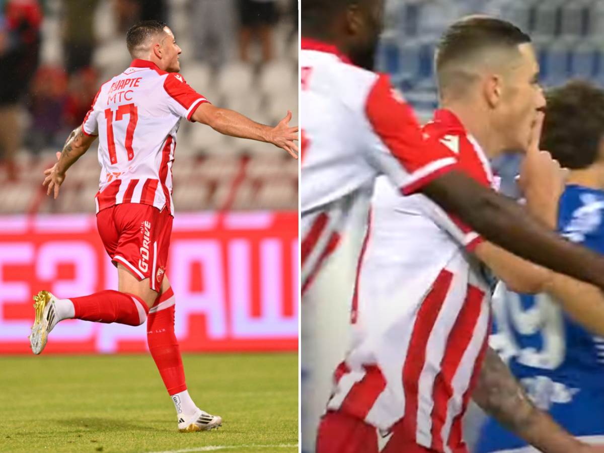  Zvezdin Brazilac postigao gol, pa gestikulirao ka navijačima Leha. 