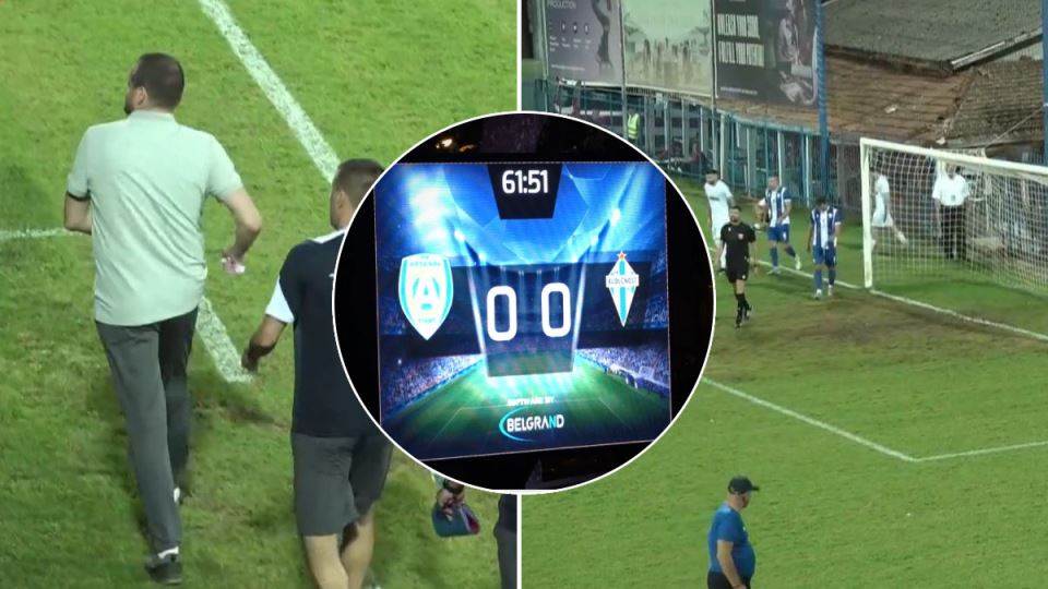   prekinut meč Arsenal-Budućnost 