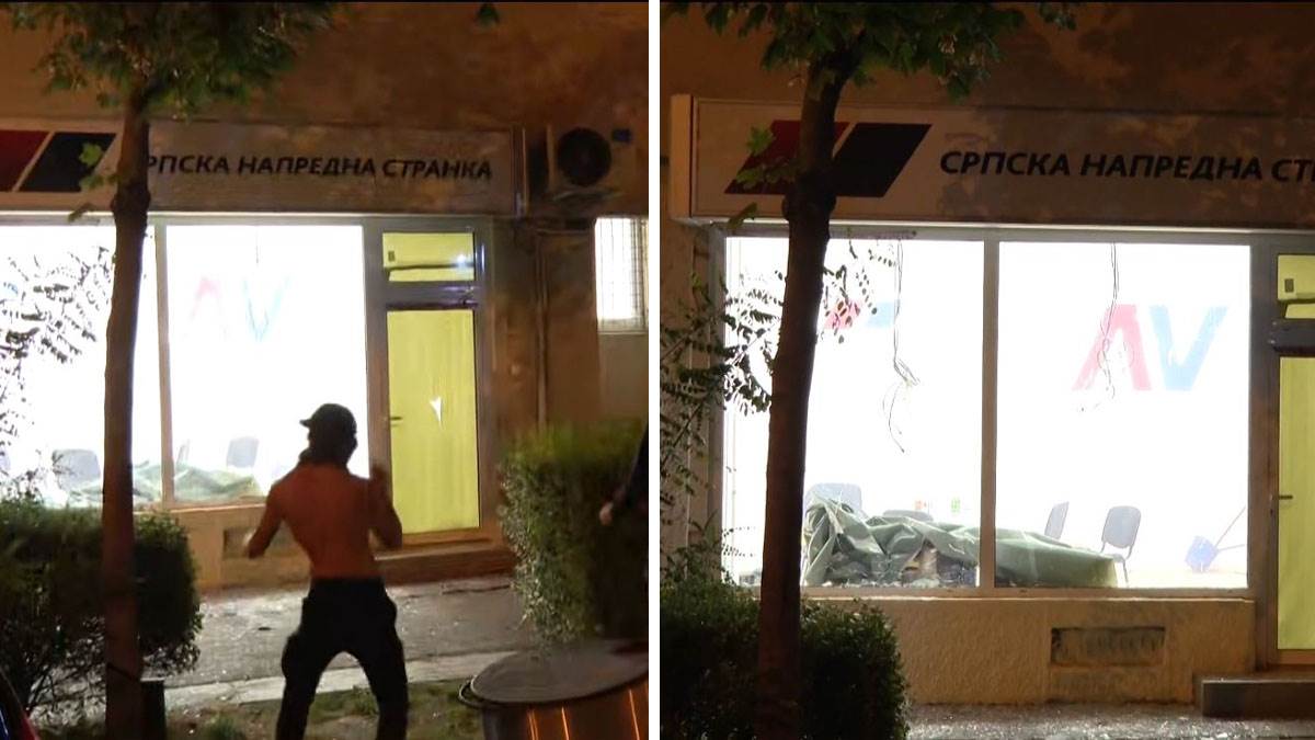  MUP Srbije se oglasio o demoliranim prostorijama SNS u centru Beograda: Uhapšene dvije osobe 
