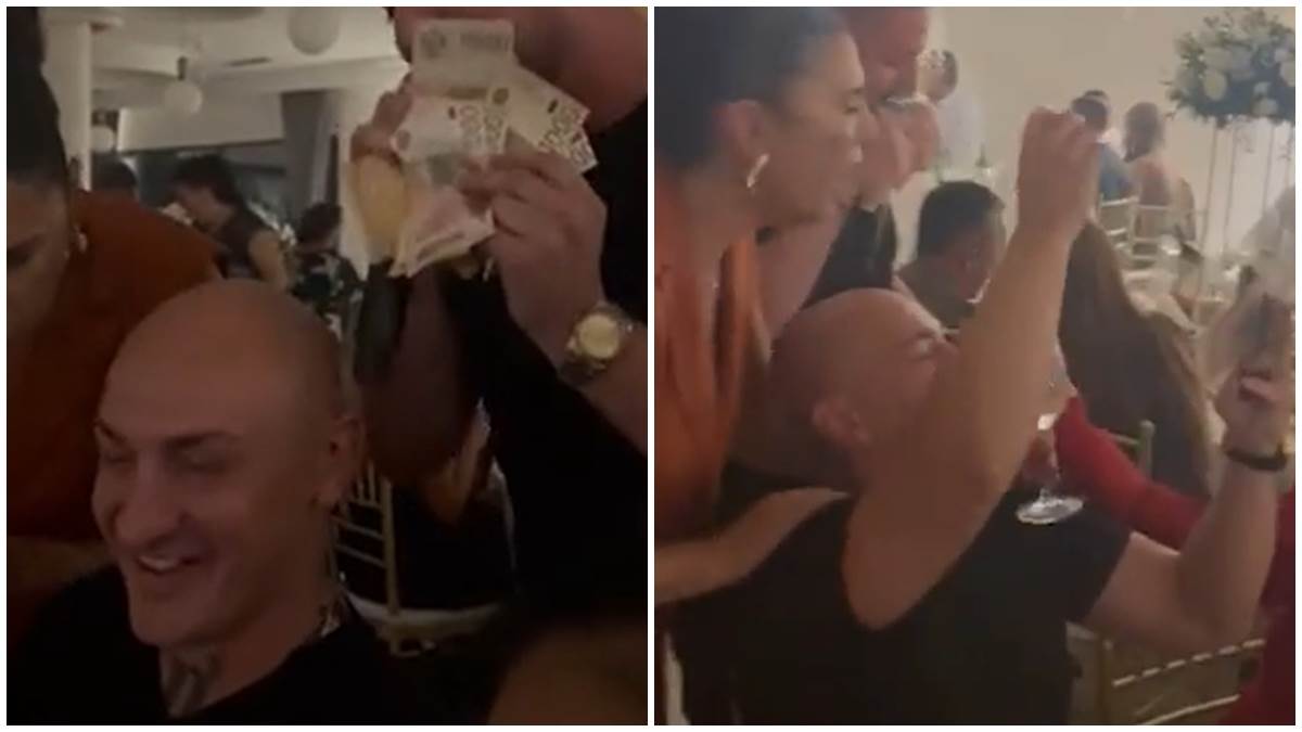  Andreana Čekić i reper Dragomir Despić Desingerica častili su pjevača novcem i uživali u muzici 