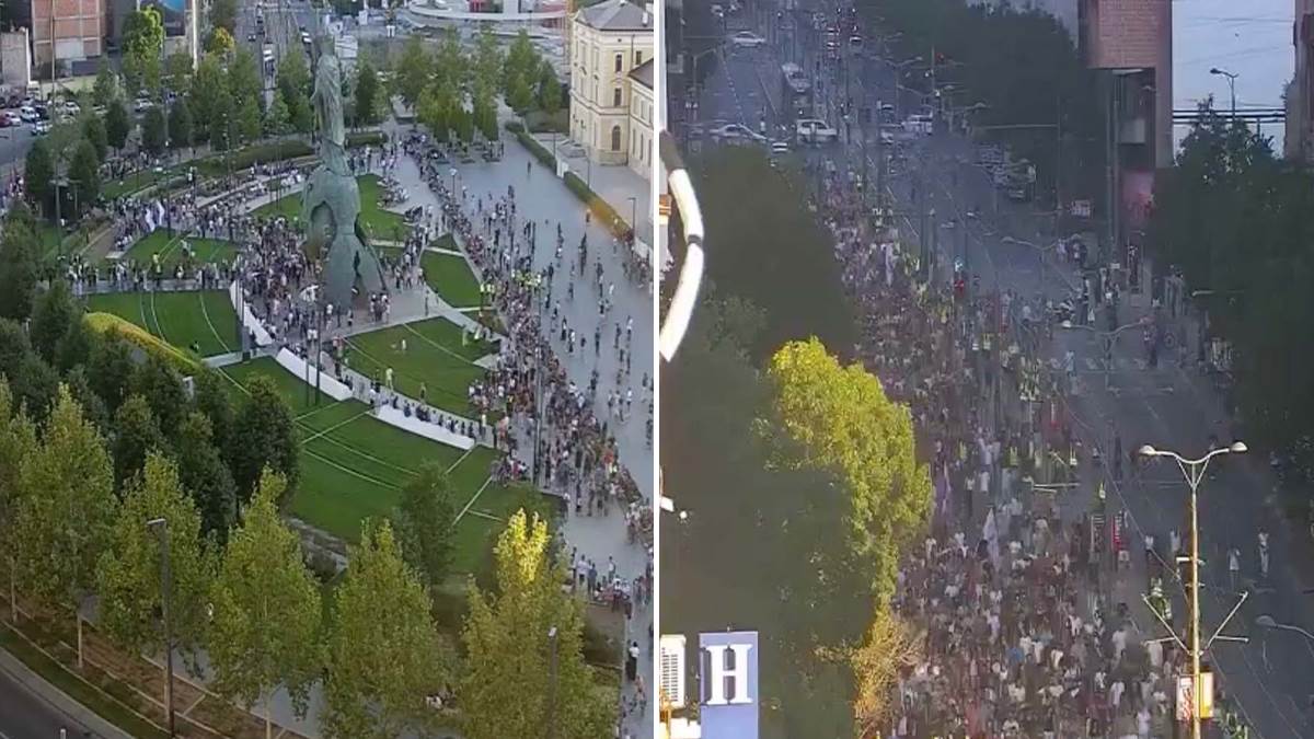  Protest povodom 10 mjeseci od pada nadstrešnice u Novom Sadu 