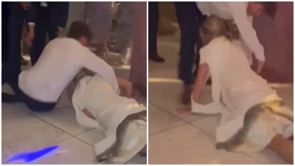  Mladenci se okliznuli i pali tokom plesa 