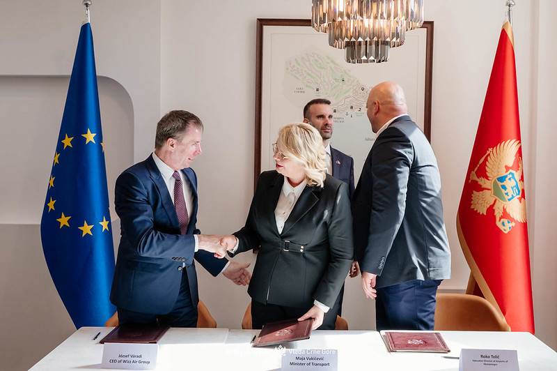  Maja Vukićević potpisala Memorandum o saradnji sa Wizz Airom:  Više od 20 novih linija iz Crne Gore 