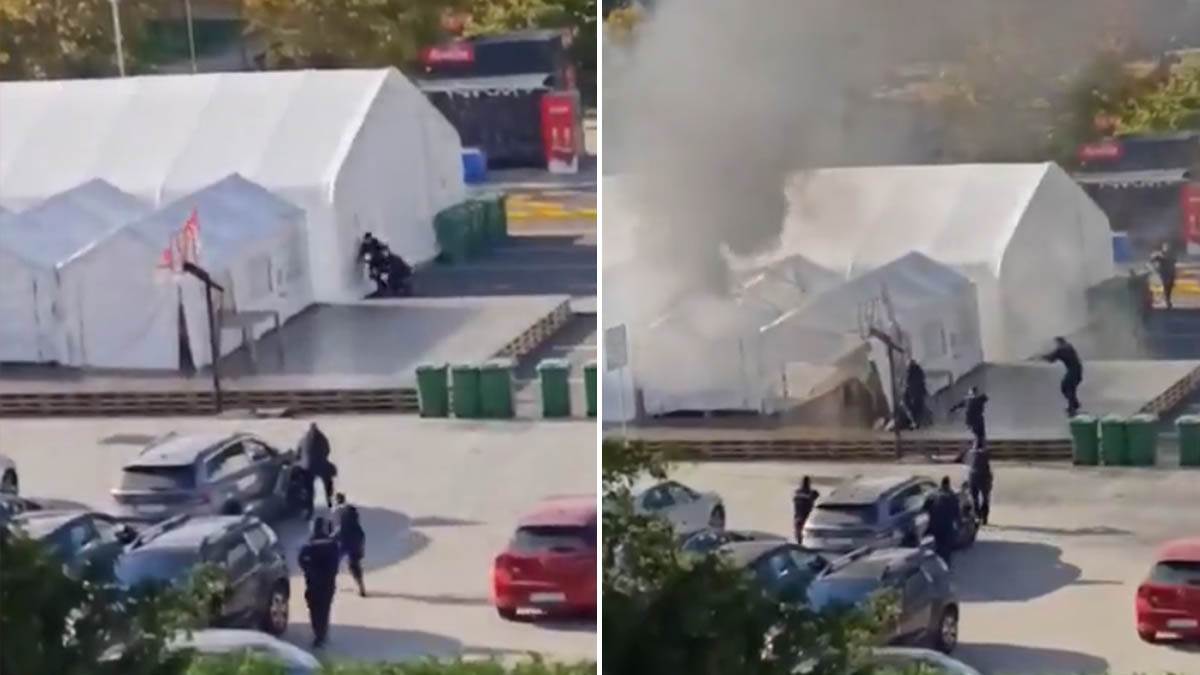   Isplivao snimak pucnjave i hapšenja u kampu ispred Skupštine Srbije 