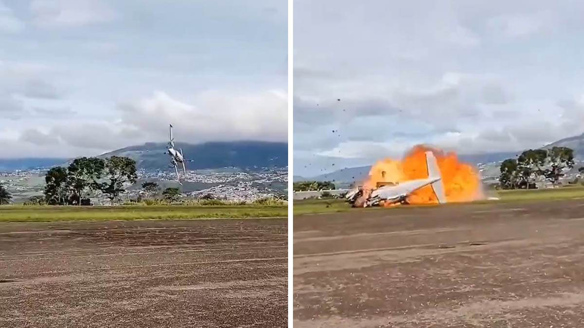 Snimak koji ledi krv u žilama: Avion eksplodirao odmah po poletanju - dvoje mrtvih 