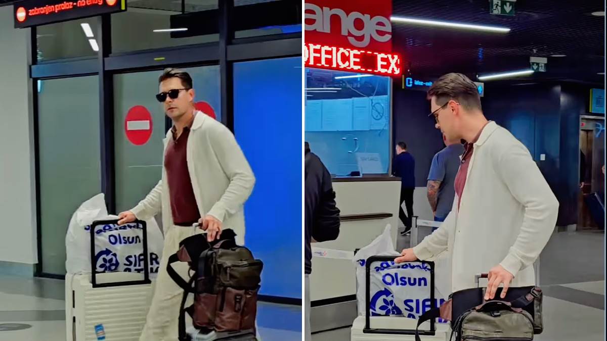  Opšti haos na aerodromu zbog Bikovića: Glumac pokušao da prođe neopaženo, ali bezuspješno (Video) 