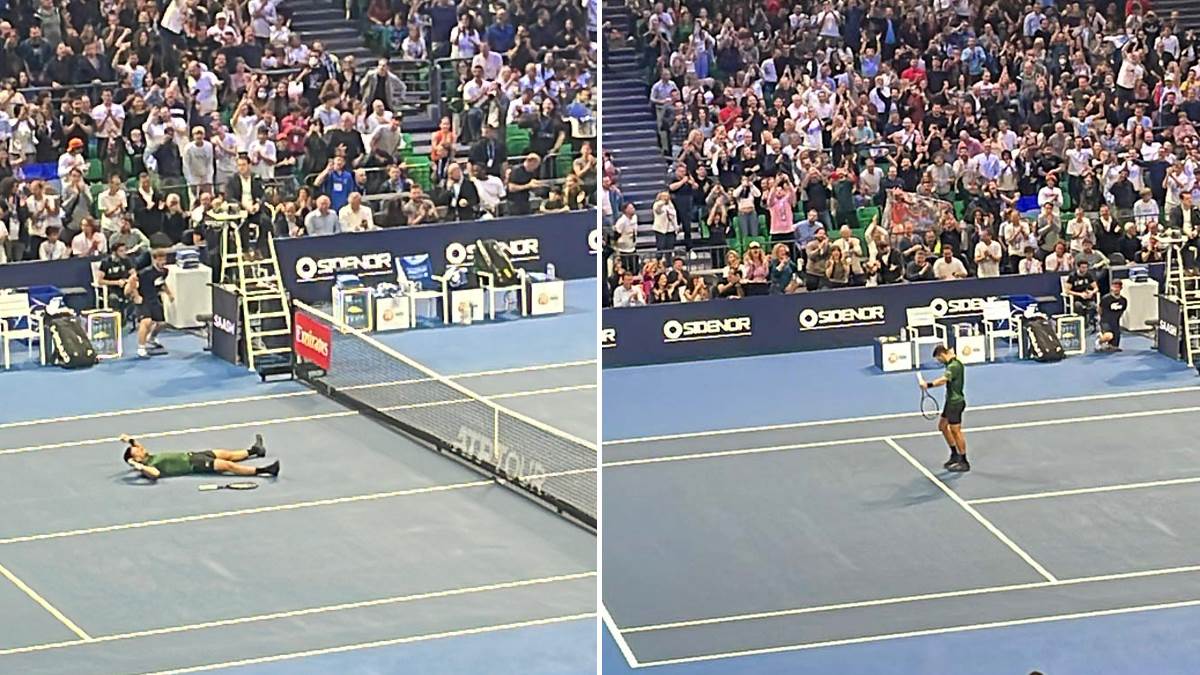  Ovo može samo Novak Đoković: Srbin legao na zemlju, pa podigao pesnicu za potpuni dielirijum u final 