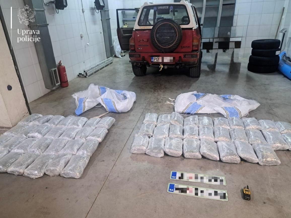  Podgoričanin priveden u Kučima zbog krijumčarenja 60 kilograma marihuane 