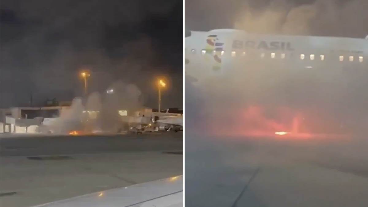  Zapalio se avion na aerodromu: Požar se brzo širio, a gust dim počeo da prodire u putničku kabinu (V 