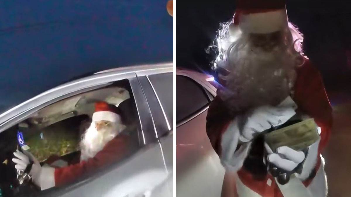  Policija zaustavila Deda Mraza zbog brze vožnje, snimak postao pravi hit  