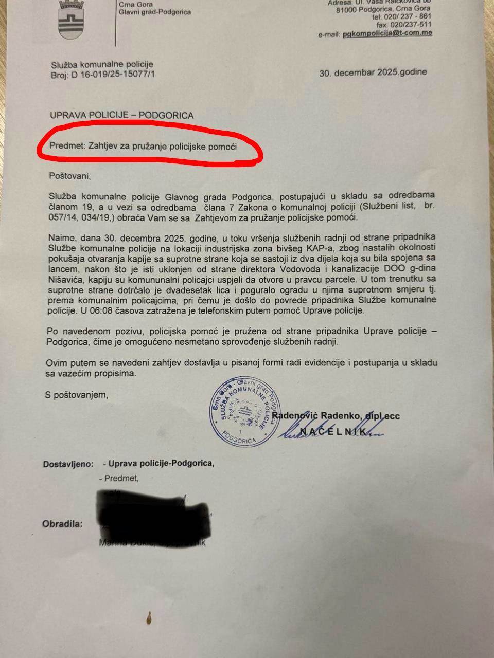  Uprava policije pojasnila intervenciju u Zeti i Botunu: Sva lica puštena, maloljetnici nisu bili ukl 