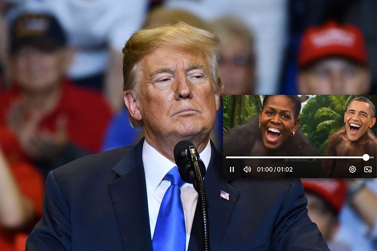  Tramp odbio da se izvini zbog videa u kom je Obama prikazan kao majmun 