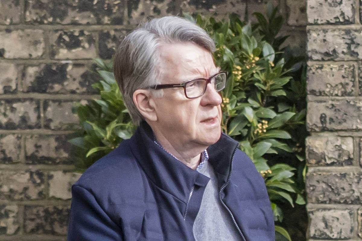  Uhapšen Lord Piter Mendelson u Londonu 