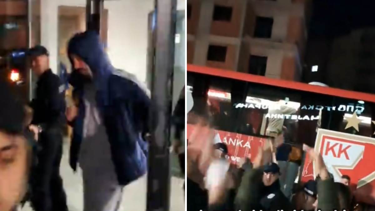  Kalinića čekali ispred hale u Čajetini: Psovkama i uvredama ga ispratili u Zvezdin autobus 