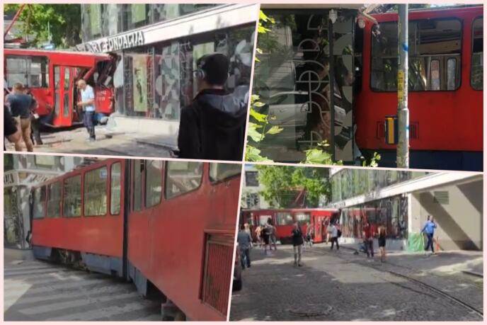 Jeziv prizor u centru Beograda: Tramvaj iskočio iz šina i zakucao se u zgradu 