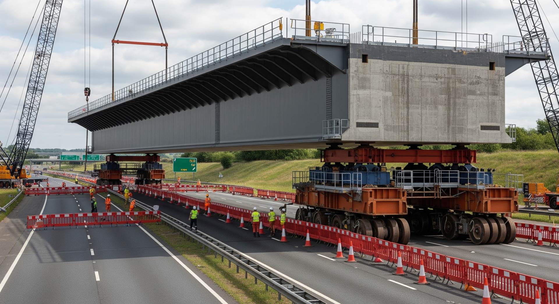  Svjetsko čudo tehnologije: Most od 12.600 tona klizio preko autoputa 165 metara brzinom puža 