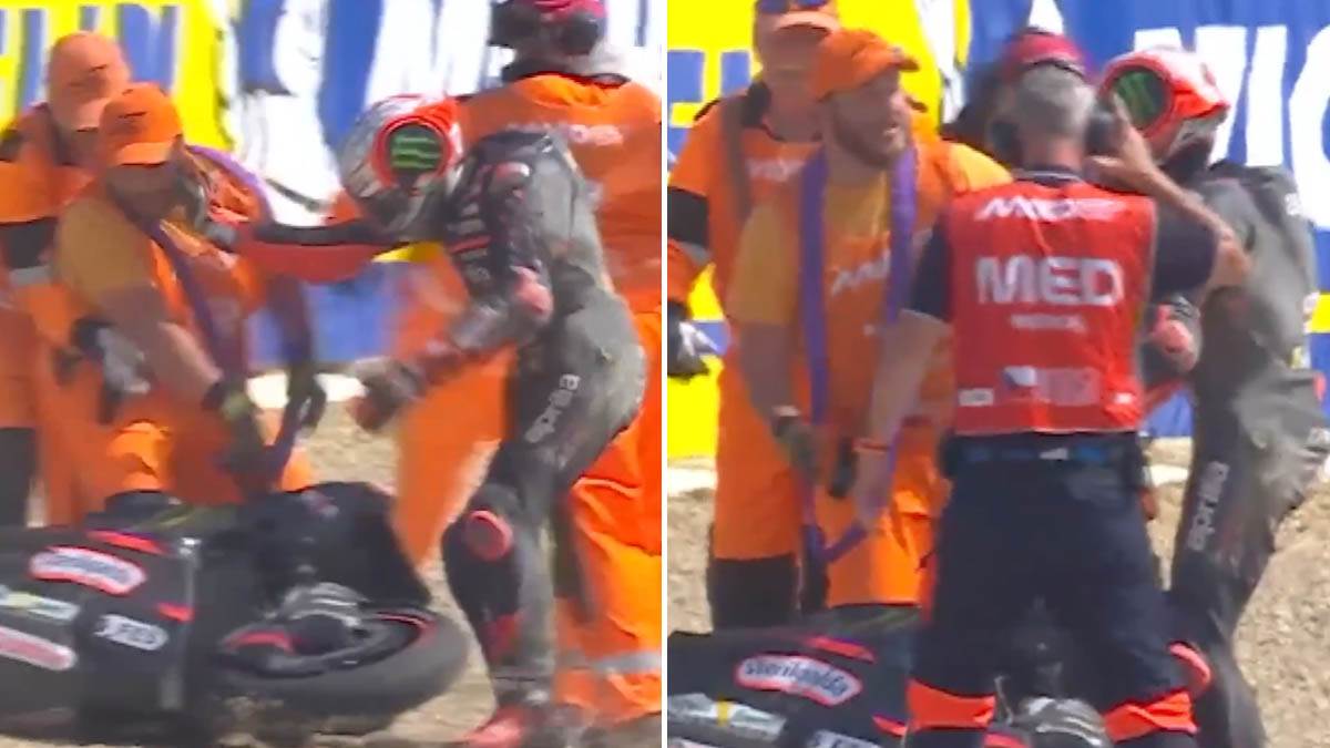  Nezapamćen skandal na trci Moto GP: Vodeći u generalnom plasmanu tukao redara pored staze 