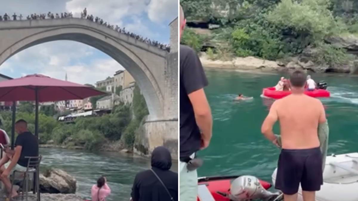  Drama u Mostaru: Stranac skočio u ledenu Neretvu pa nestao pod vodom, momci sa obale izveli nemoguće 