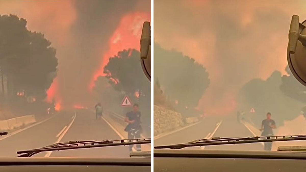  Vatrena stihija u Hrvatskoj: Požar izbio nakon snažnog nevremena, vatra se približila kućama (Video) 