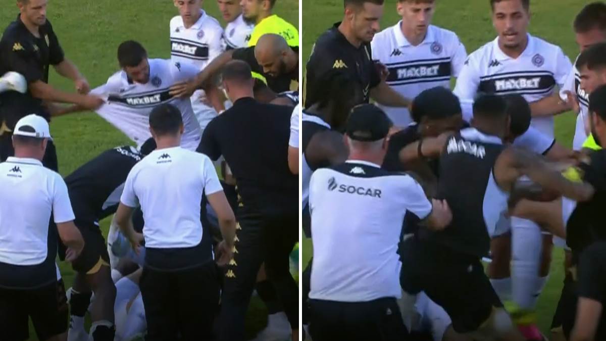  Opšta tuča na Partizanovoj utakmici 