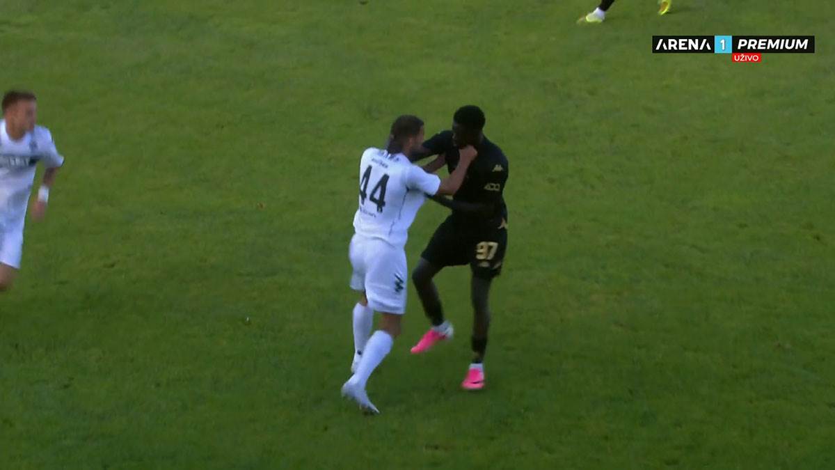  Dvije tuče i haos, ali Partizan je pobijedio: Stefan Milić u okršaju sa Englezom  