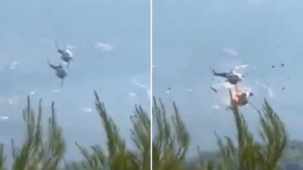  Stravičan sudar 2 helikoptera tokom gašenja požara u Grčkoj: Ima mrtvih, snimljen trenutak nesreće (Video) 