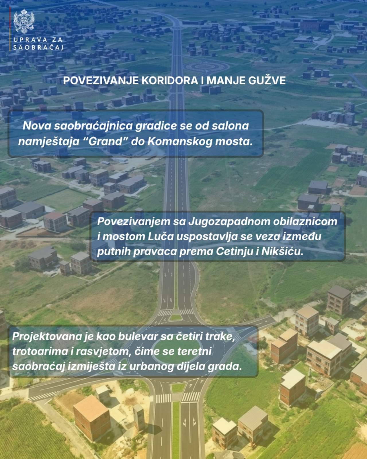  Potpisan ugovor za izgradnju Zapadne obilaznice Podgorice vrijedan oko 17 miliona eura 