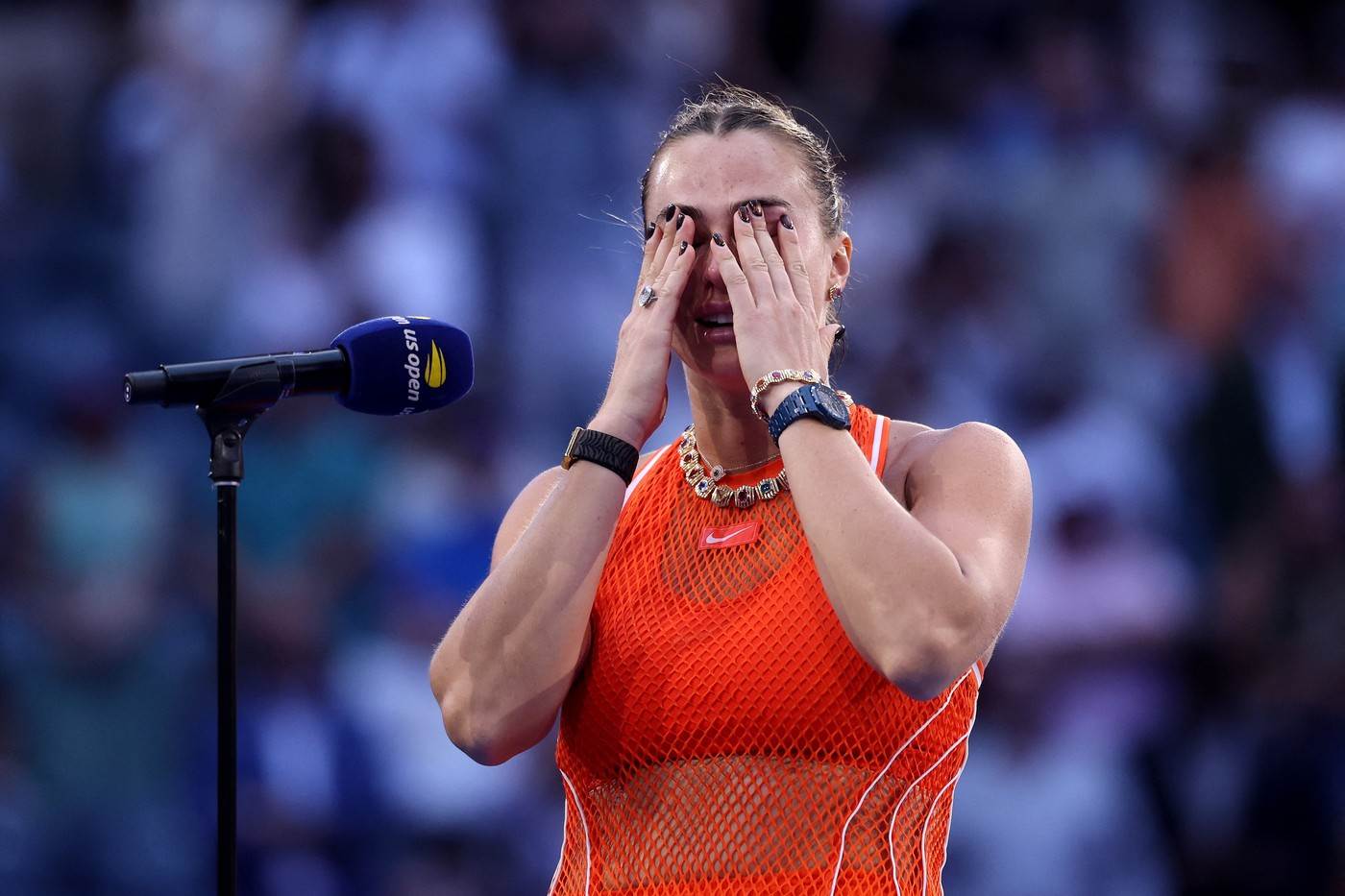  Sabalenka plakala pred punim stadionom 