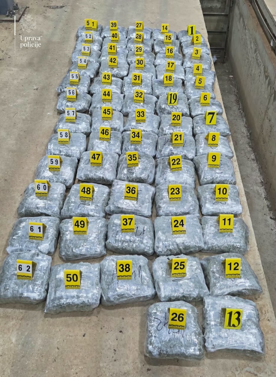  Granična policija spriječila krijumčarenje 65 kilograma marihuane, lišen slobode državljanin BiH 
