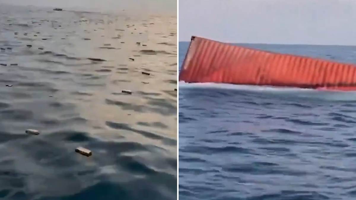  U more upalo 2.500 kontejnera punih telefona i luksuznih parfema: Ljudi se otimaju da izvuku blago (Video) 