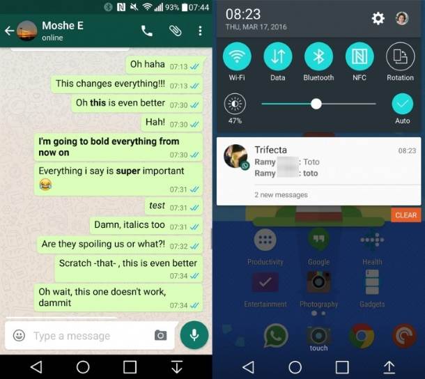  WhatsApp uveo formatiranje teksta i slanje fajlova 